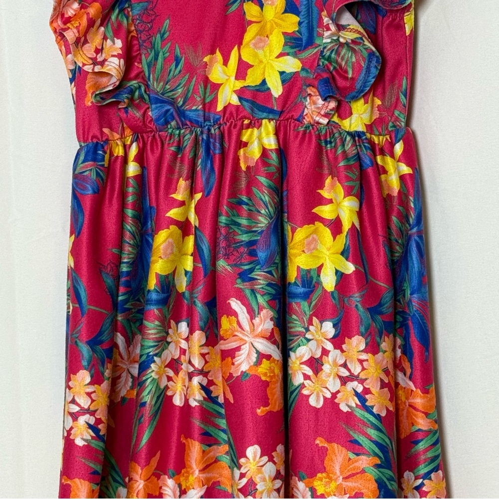 Tommy Bahama Girls Floral Dress Pink Size 6 - Picture 5 of 11